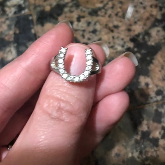 Jewelry - Sterling silver crystal horseshoe ring Jewelry - Sterling silver crystal horseshoe ring
